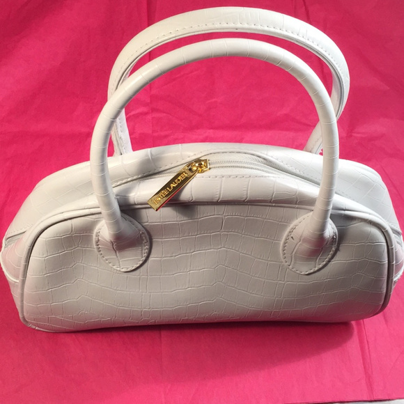 Estee Lauder white purse makeup bag - Picture 2 of 8